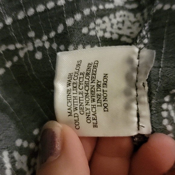 Fred David Grey and White Peasent Blouse Size Small - Picture 5 of 6